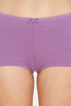 Zivame Anti-Microbial Medium Rise Full Coverage Boyshorts - Chinese Violet — thumbnail 4